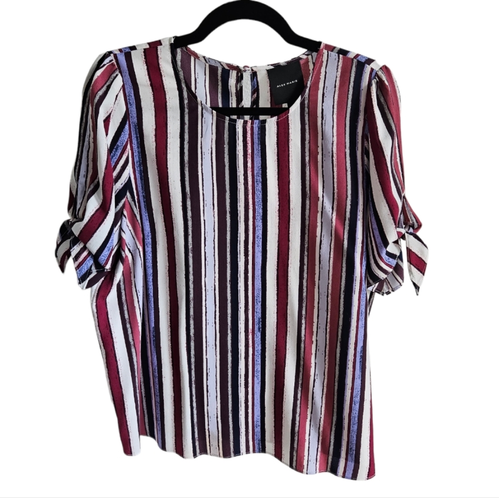 Alex Marie Striped Blouse L